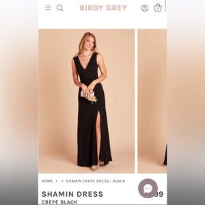 Birdy Grey - Shamin Black Crepe Bridesmaid Dress
